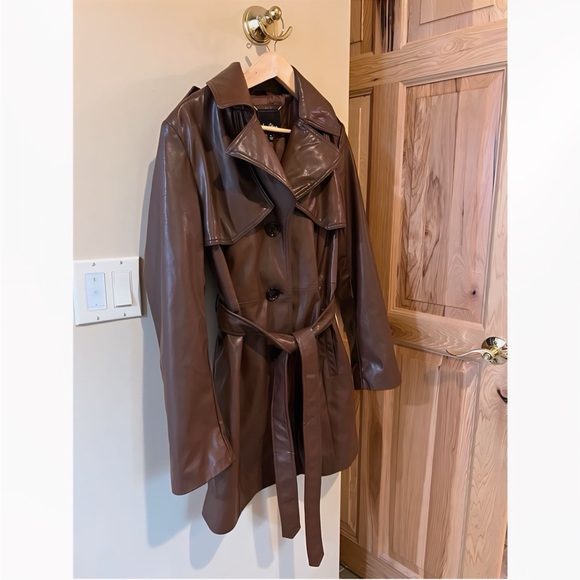 Sam Edelman Brown Faux Leather Women’s Jacket. Size M. - Picture 2 of 7